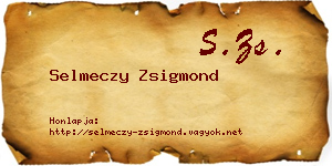 Selmeczy Zsigmond névjegykártya